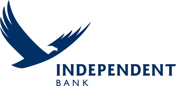 Eagle logo and Independent Bank text.