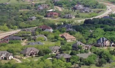 Cedar Hill Texas, an aerial view of residential homes.