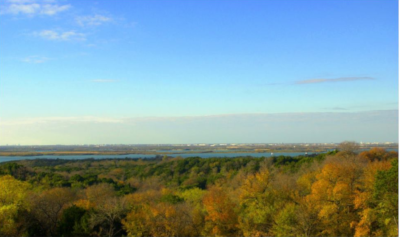 Cedar Hill Texas. A view of nature showing trees below the horizon and sky above.