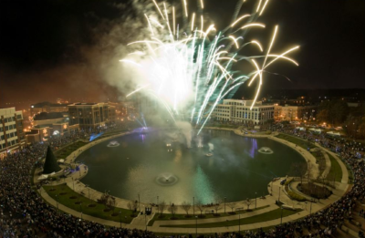 Fireworks display in Newport News, Virginia.