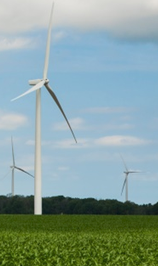 Middlesex County. Windmills in a field.