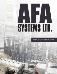 AFA Systems Ltd. brochure cover showing a bottling machine.