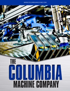 The Columbia Machine Company brochure cover, showing a complicated looking machine.