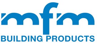 MFM Building Products Corp logo, mfm in lowercase at top with Building Products in all caps below.