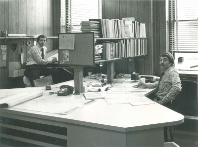 Herb McKim and Mike Creed black and white photo from when they started out.