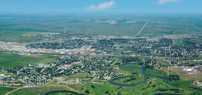 Swift Current Saskatchewan aerial photo of the city.