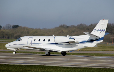 Cape Fear Regional Jetport; Cessna Citation XLS on the runway.