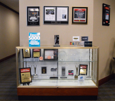 The Remi Group awards display.