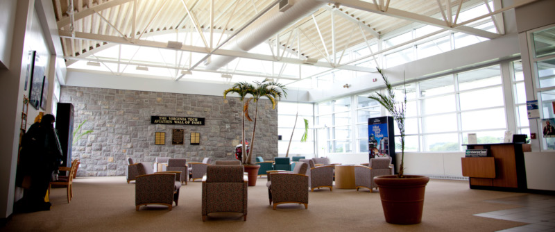 Virginia Tech airport interior.