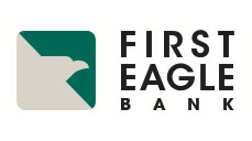 First Eagle Bank logo.