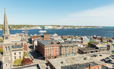 New London CT and the Thames river.