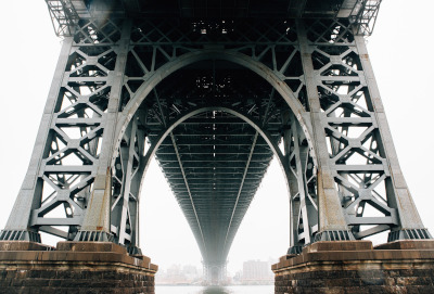 Somat Engineering Inc.; Metal bridge from underneath.