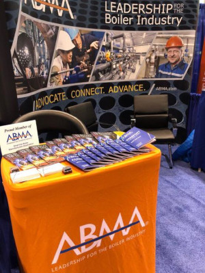 American Boiler Manufacturers Association booth at a conference.