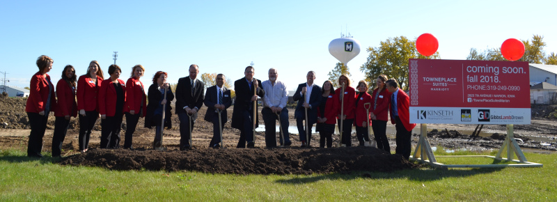 Marion, Iowa TownePlace Suites groundbreaking.