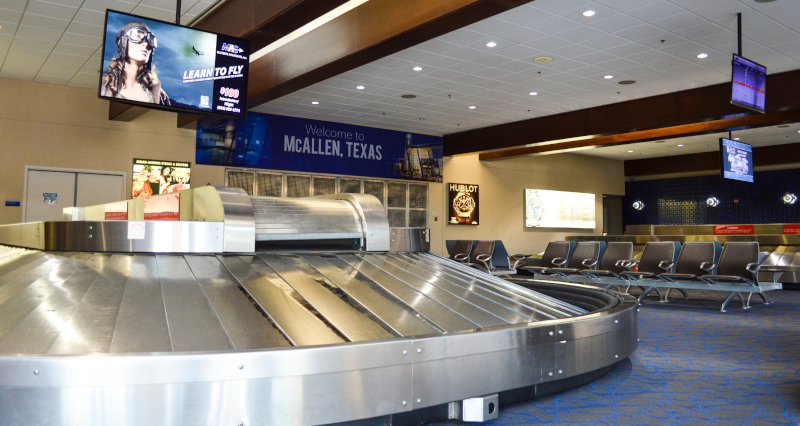 McAllen International Airport baggage pickup.