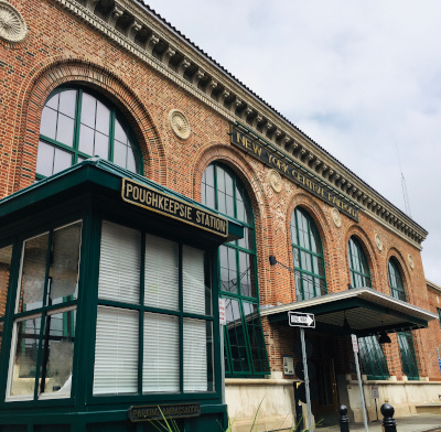 Poughkeepsie New York; New York Central Railroad train station,