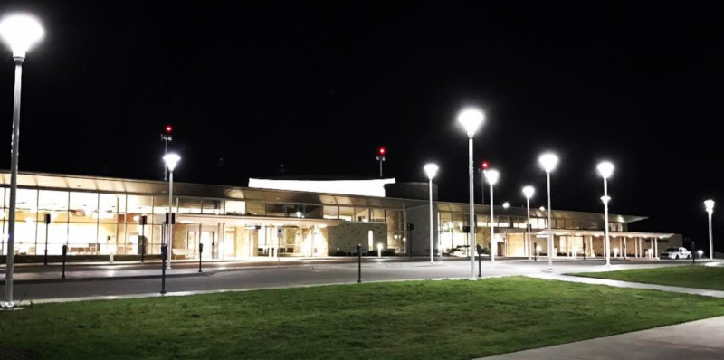 Wichita Falls Regional Airport at night.