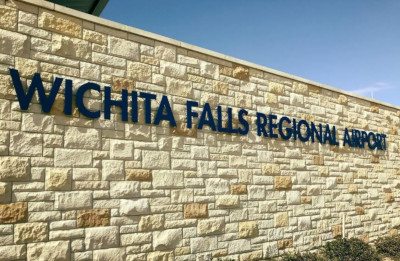 Wichita Falls Regional Airport sign.