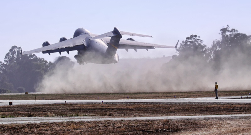 Watsonville Municipal Airport C17 taking off.