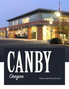 Canby, Oregon brochure cover.