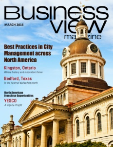 March 2016 Issue cover of Business View Magazine.