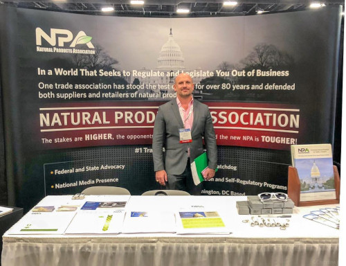 National Products Association event booth.