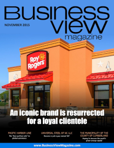 November 2015 Issue cover of Business View Magazine.