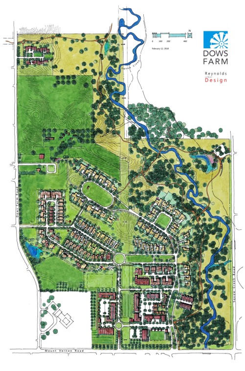 Linn County, Iowa Dows Farm concept plan.