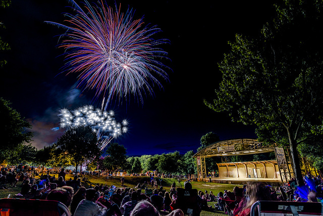 Greenville, North Carolina fireworks display.