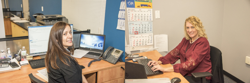 HNM Global Logistics office staff sitting at their desks working.