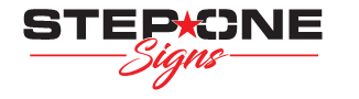 Stepone Signs logo.