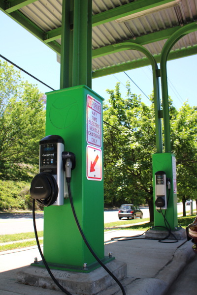Asheville, North Carolina Electric Car Charging Station.