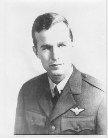 George H.W. Bush photo from Auburn-Lewstion Airport 1945.