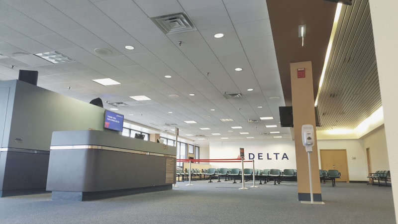 Columbus Airport inside gate.