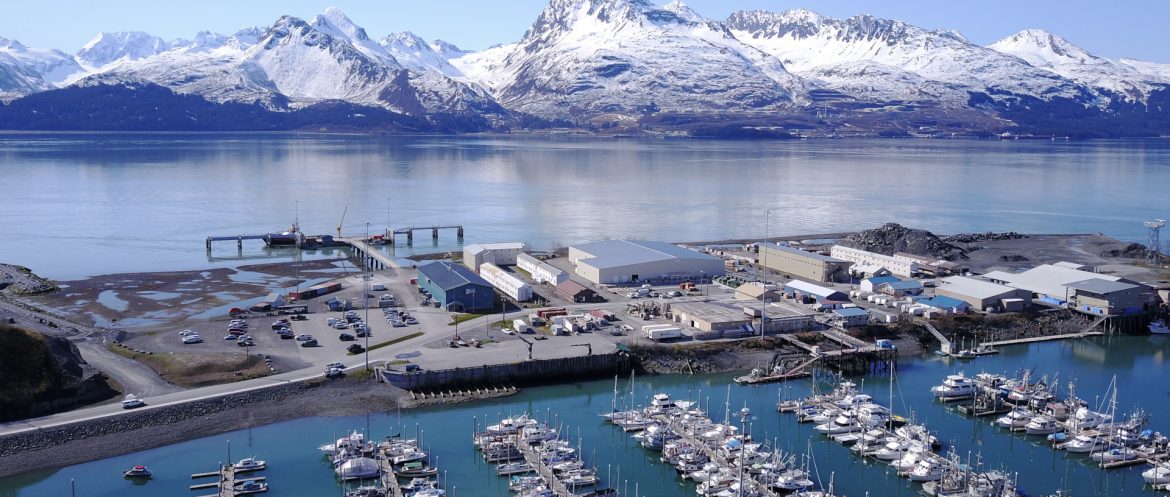 Port of Valdez aerial photo.