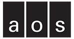 Associated Office Systems logo. letters a o and s on black rectangle shapes, near the bottom.