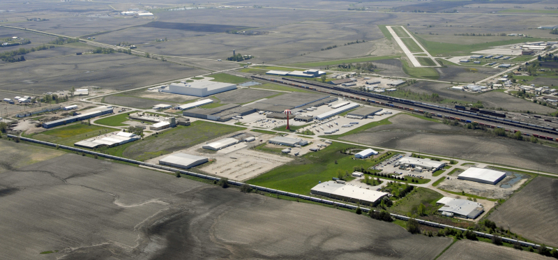 Boone County, Iowa Industrial Park aerial photo.