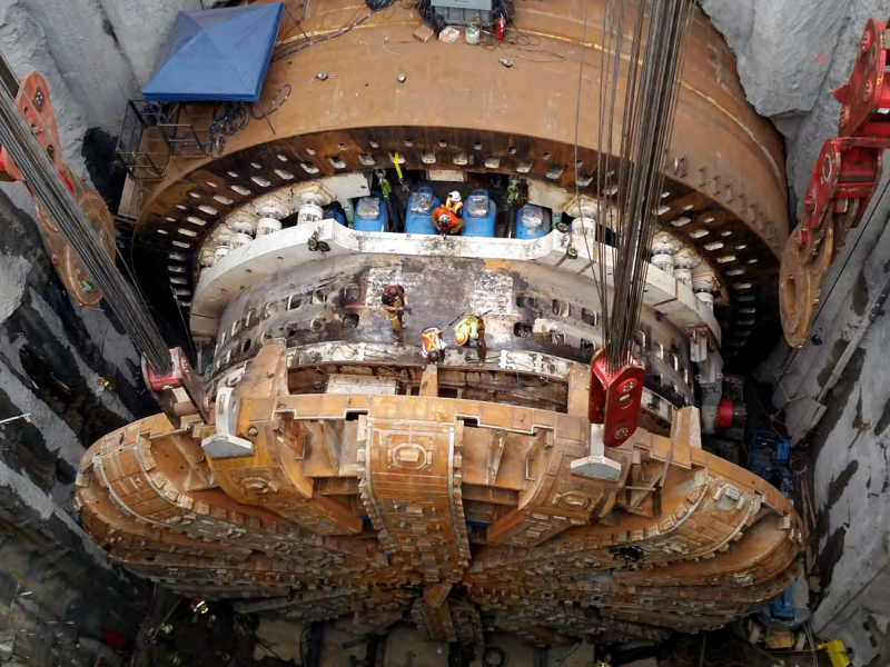 National Welding Corporation at work on a tunnel boring machine.