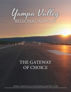 Yampa Valley Regional Airport brochure cover.