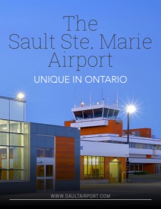 The Sault Ste. Marie Airport brochure cover.