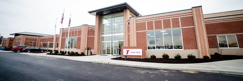 Xenia, Ohio YMCA REACH Center building entrance.