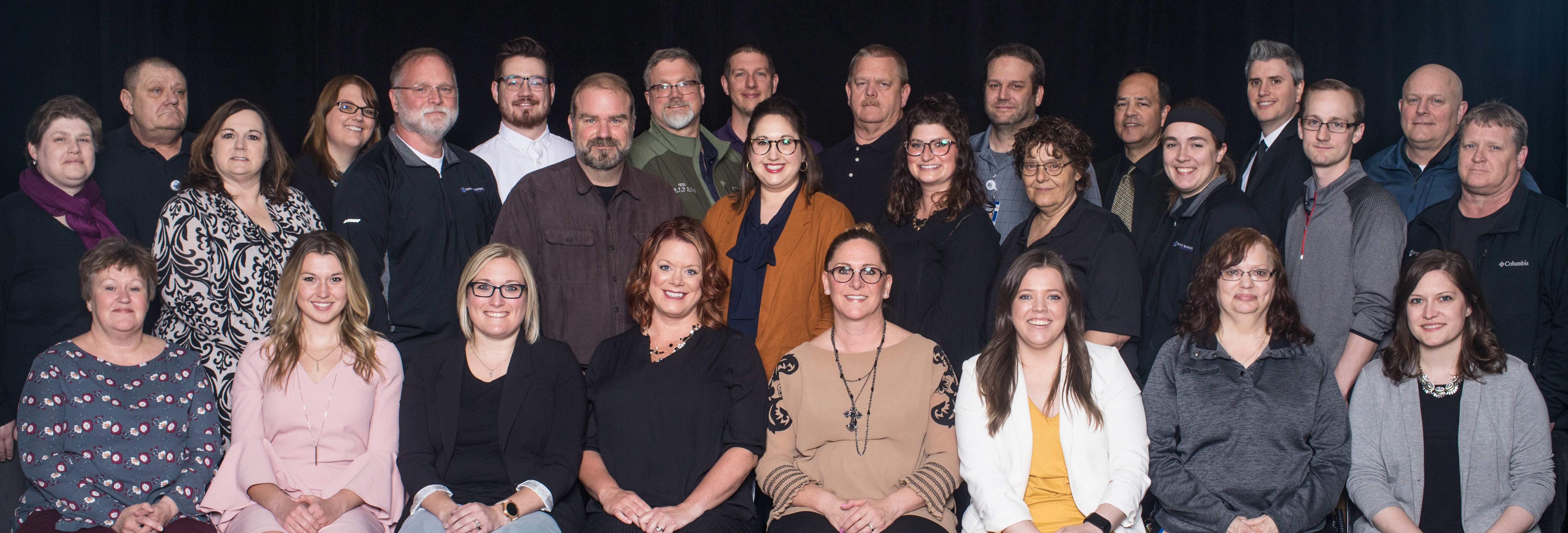 The Denny Sanford PREMIER Center group photo of employees