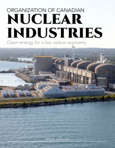 Organization of Canadian Nuclear Industries brochure cover.