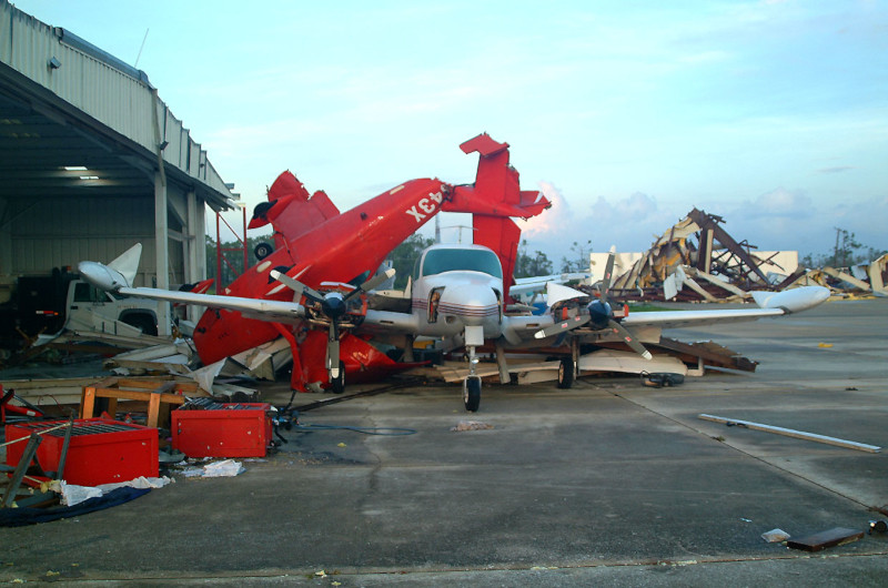 Punta Gorda Airport hurricane charley damage.