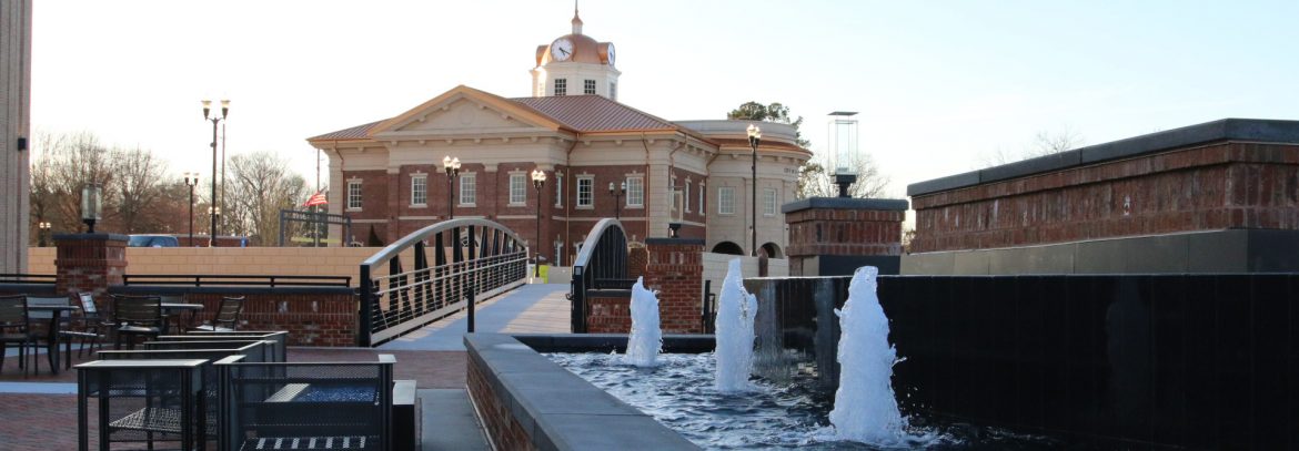 Sugar Hill, Georgia E-Center fountains.