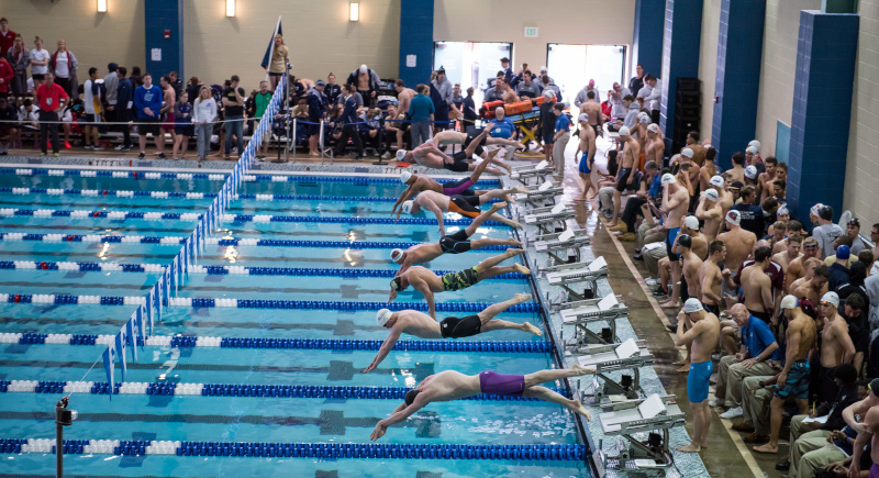 Birmingham Crossplex NCAA 2017 swimming.