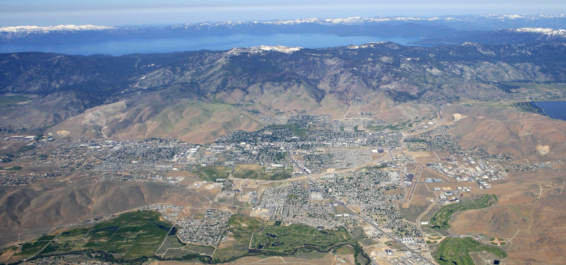 The Carson City Airport aerial view.