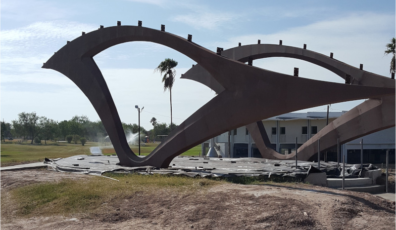 Mercedes, Texas amphitheater under construction.