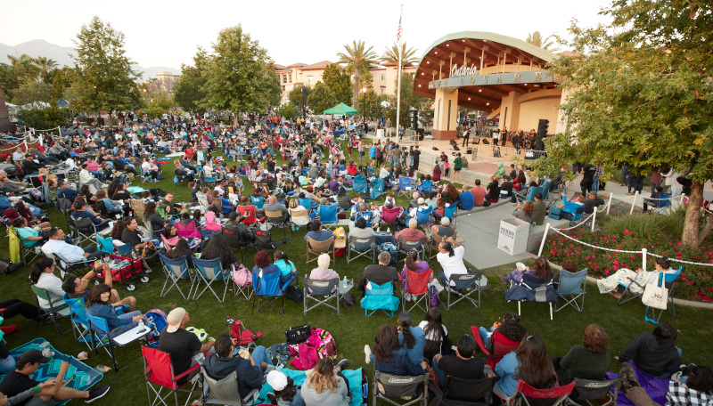 Ontario, California Concert in the Park at Ontario Town Square.