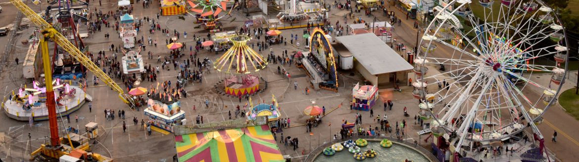 The State Fair of Louisiana overhead view.